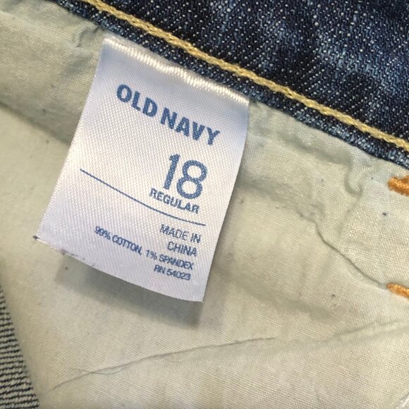 Old Navy The Sweetheart Jeans Straight Leg High Rise Blue Womens Size 18 - Picture 4 of 15